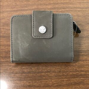 RFID Timberland Women's Leather RFID Small Indexer Wallet Billfold in gray nwot